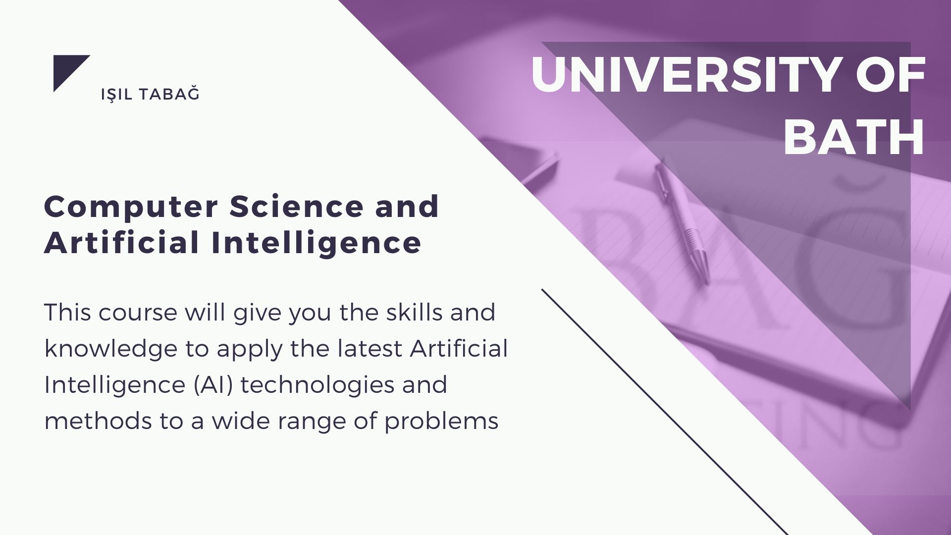 University of Bath computer science artificial intelligence 